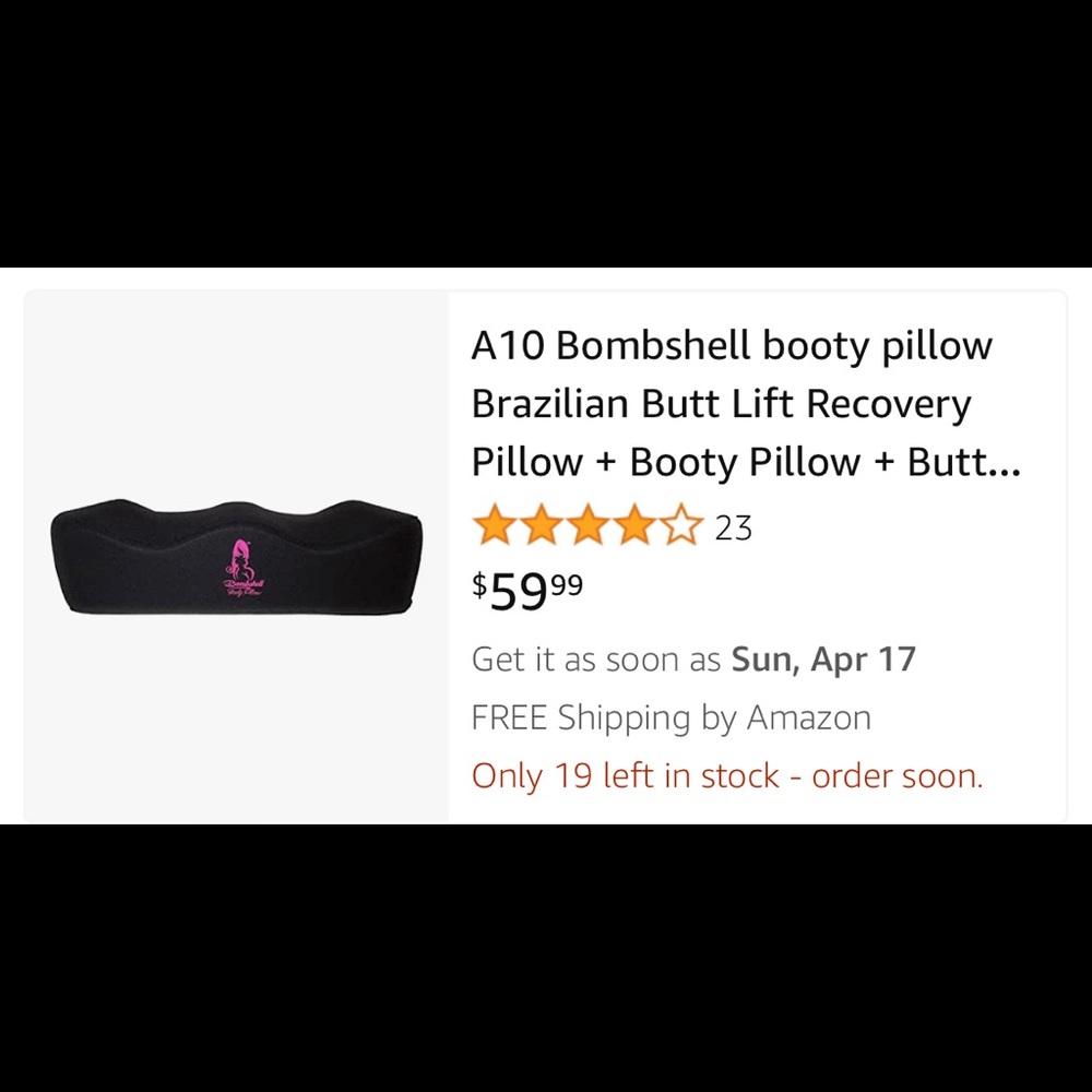 Bombshell BBL pillow never used